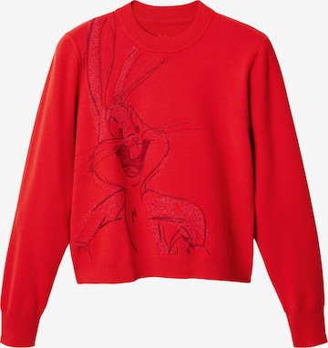Desigual Sweater 'BUGS BUNNY' in Red: front