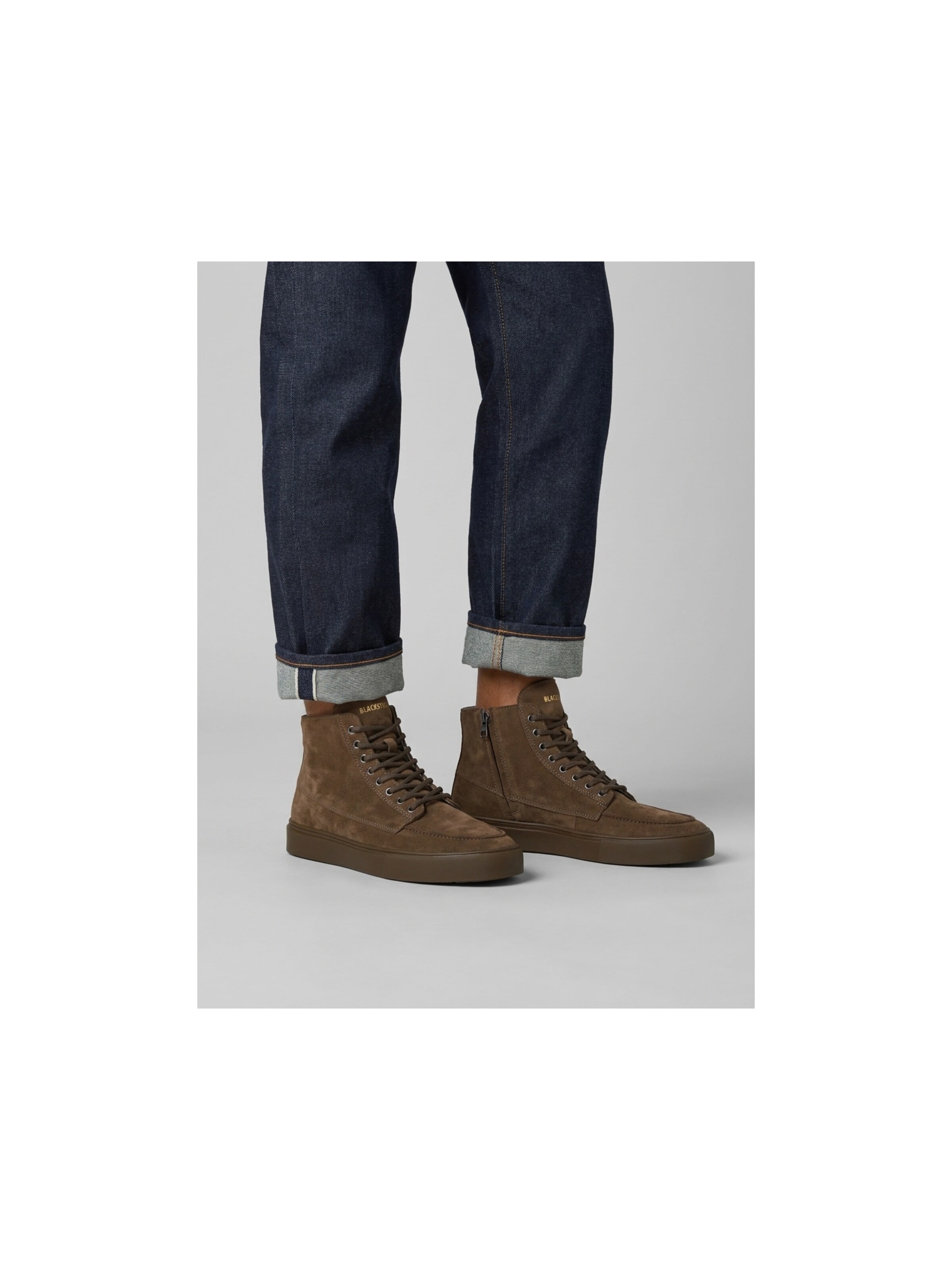 BLACKSTONE Hög sneaker 'RUBY EERO - ZIPPER' i brun