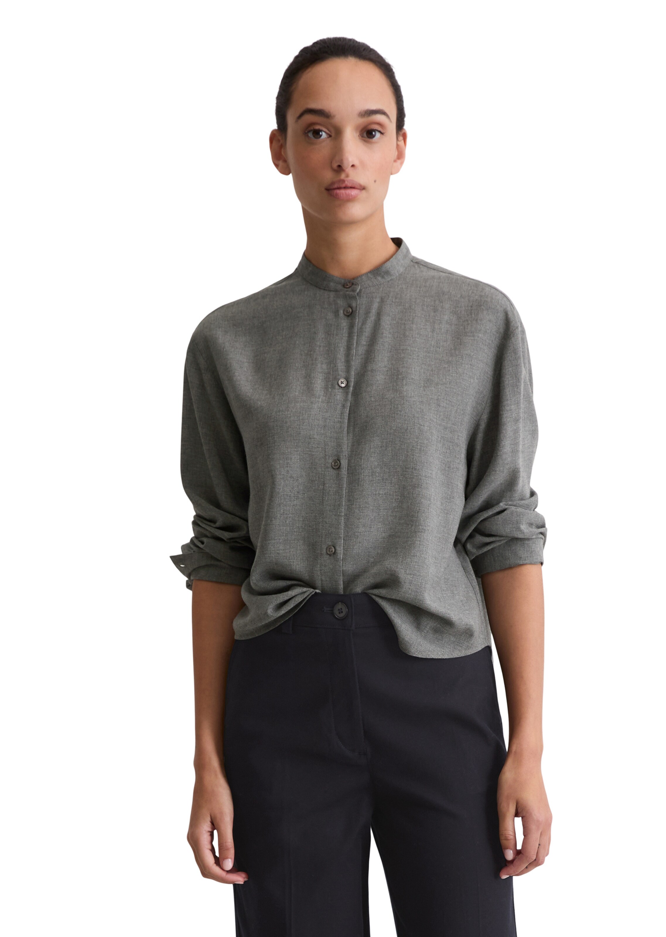 Marc O'Polo Bluse in Grau: Vorderseite