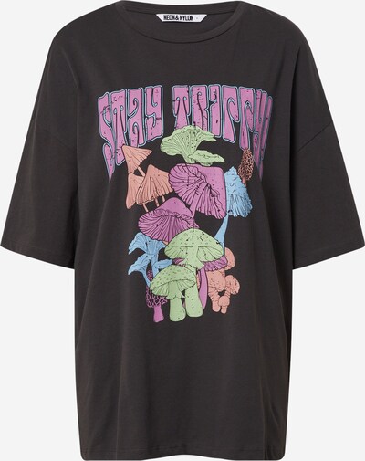 NEON & NYLON T-shirt en bleu ciel / anthracite / pomme / pêche / éosine, Vue avec produit
