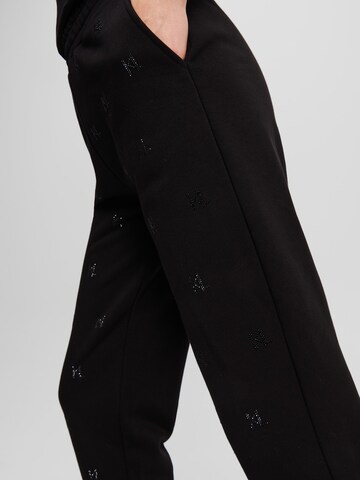 Regular Pantalon 'Monogram' Karl Lagerfeld en noir