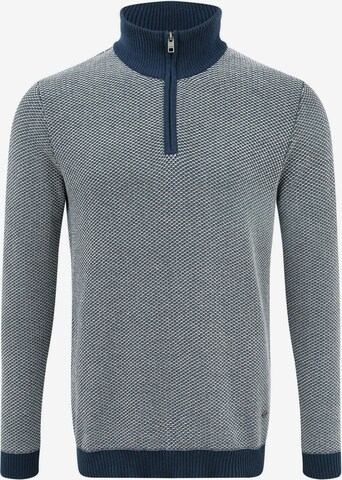 !Solid Sweater 'Duncan' in Blue: front