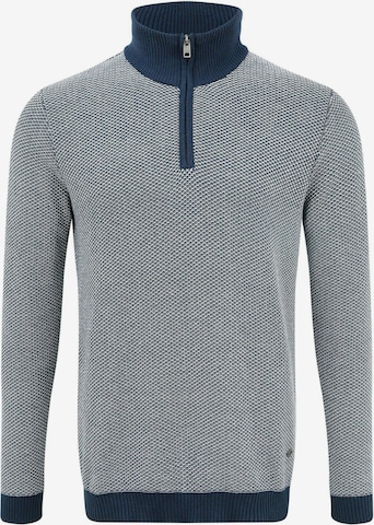 !Solid Sweater 'Duncan' in Blue: front