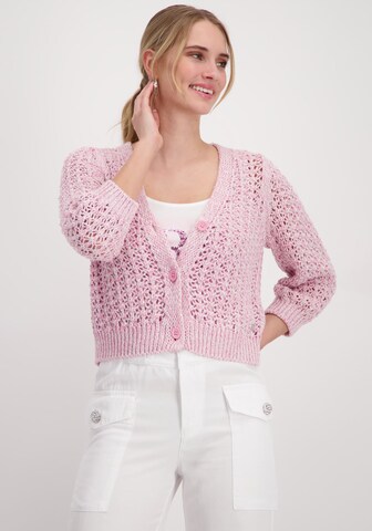 monari Knit Cardigan in Pink: front