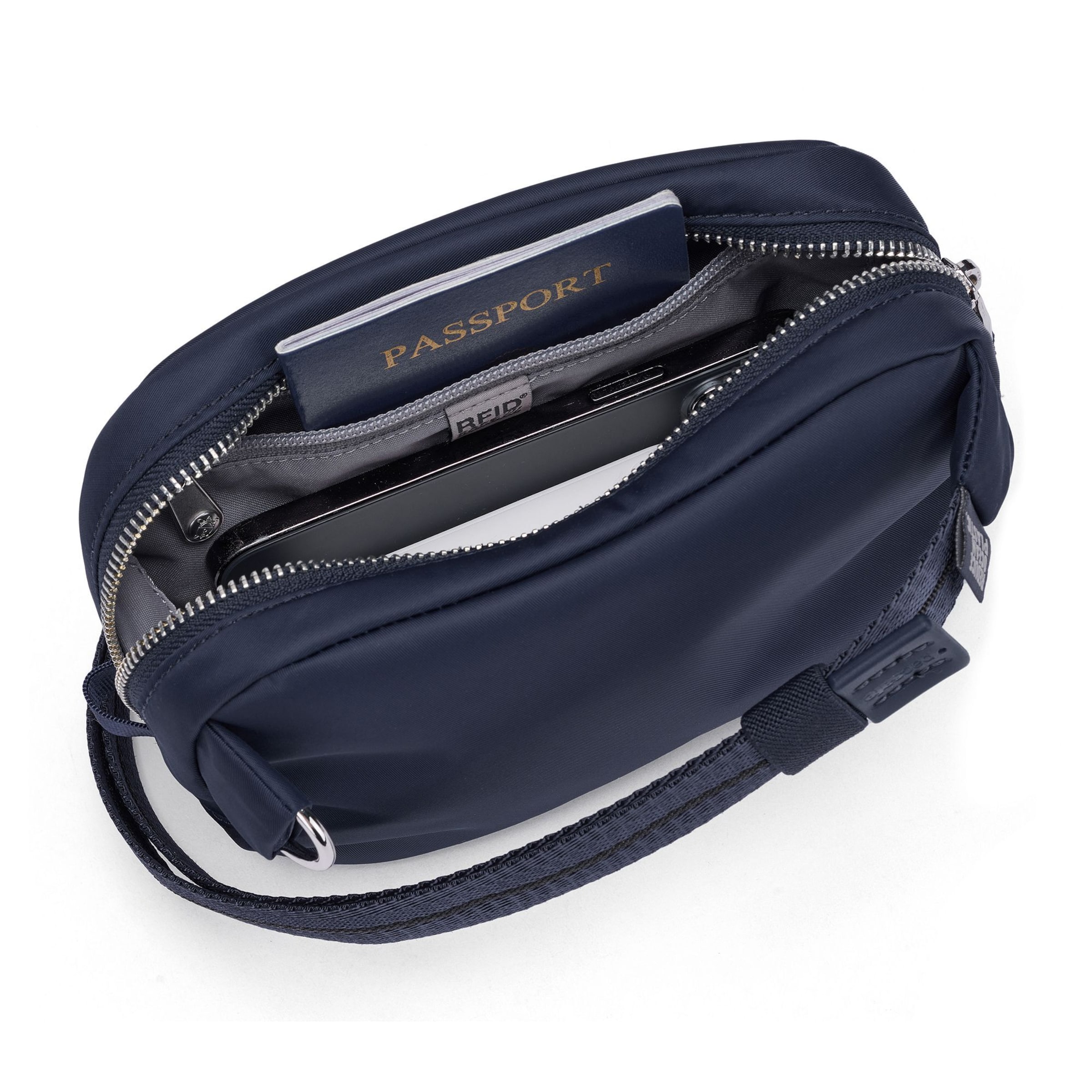 Pacsafe Umhängetasche in Blau