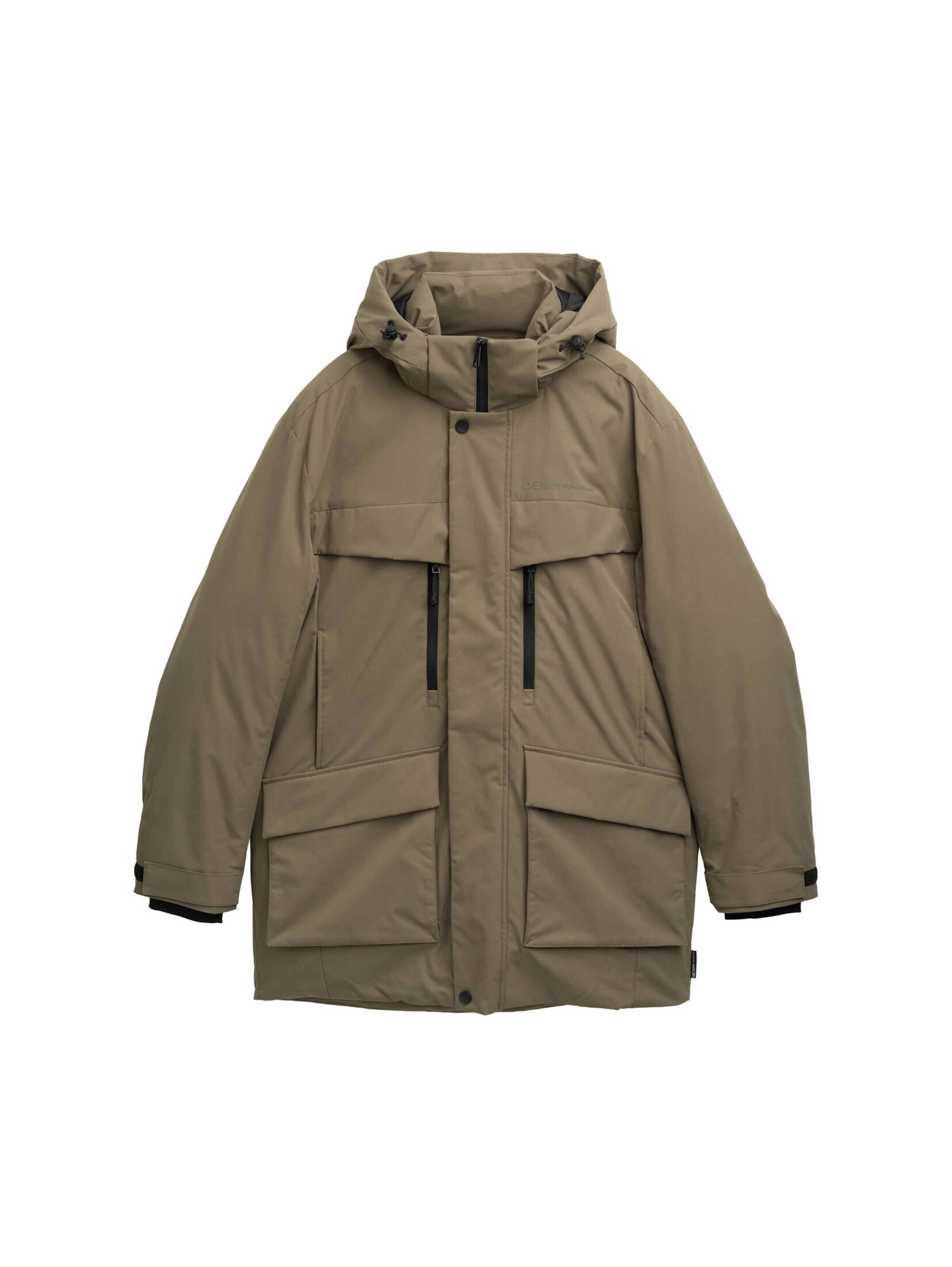 TOM TAILOR DENIM Winter jacket in Green: front