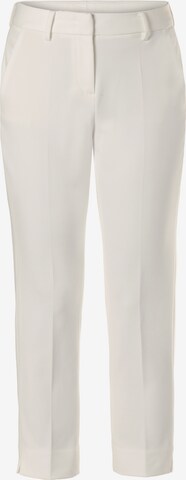 TATUUM Slim fit Trousers with creases 'RIMINI' in White: front