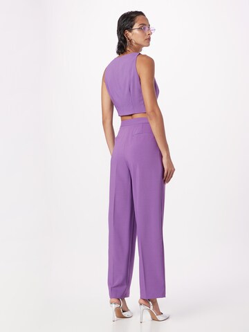 TOPSHOP Regular Trousers with creases in Purple