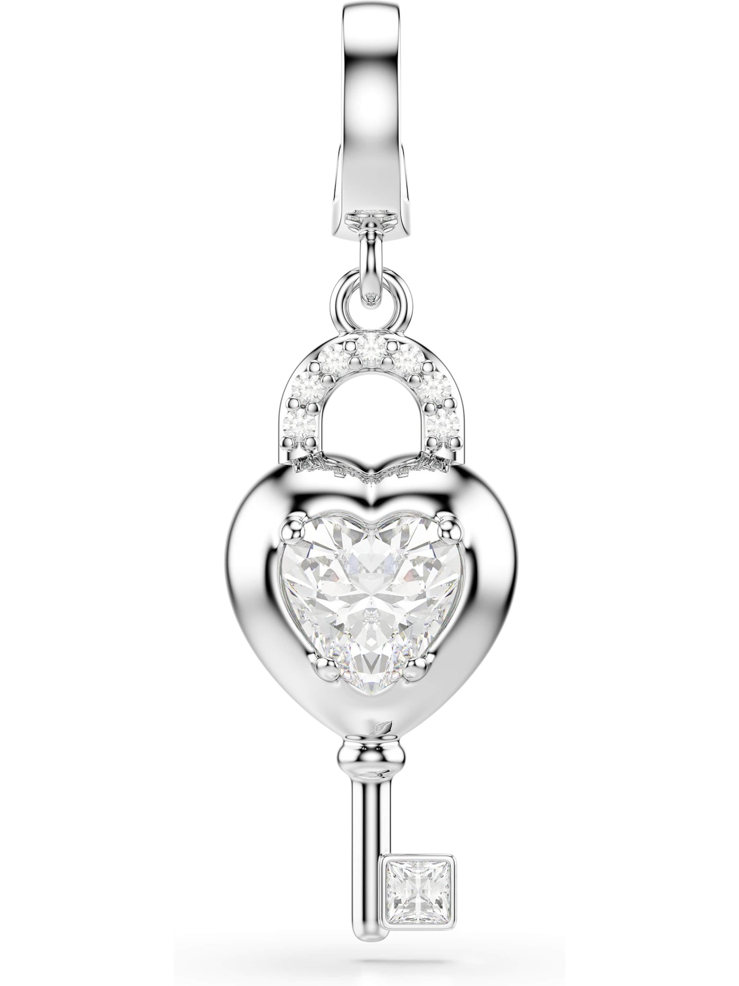 Swarovski Pendant in Silver: front