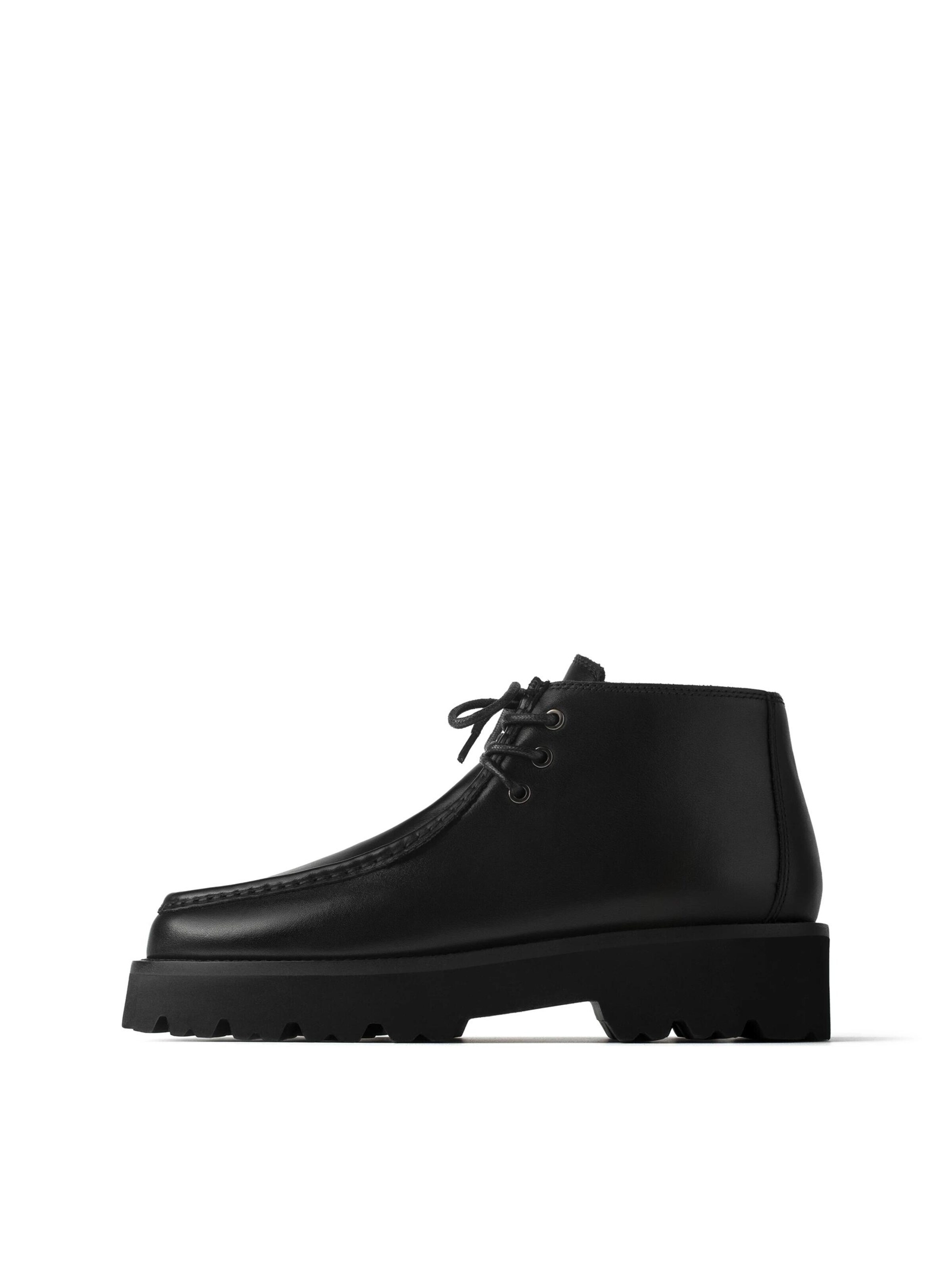 Cizme glezne 'FROSTY MORNING WALK' de la L37 HANDMADE SHOES pe negru: față