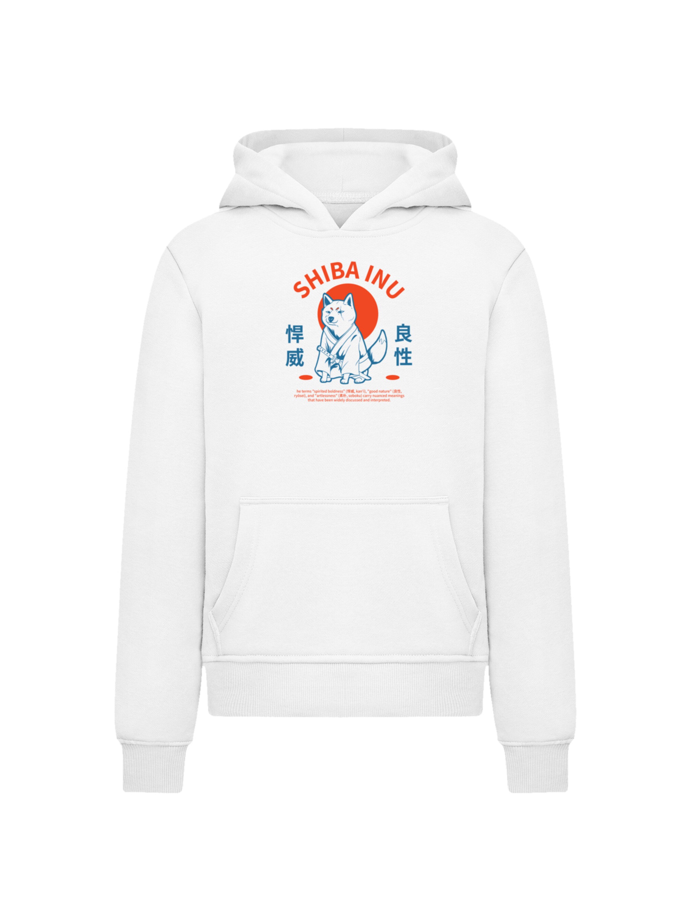 Sweat-shirt 'Japanischer Shiba Inu Hund' F4NT4STIC en blanc : devant