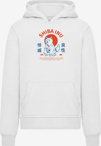 F4NT4STIC Sweatshirt 'Japanischer Shiba Inu Hund' in Wit: voorkant