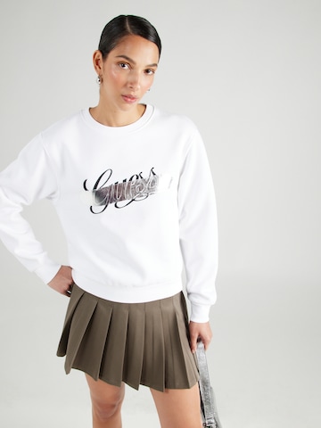 Sweat-shirt GUESS en blanc : devant