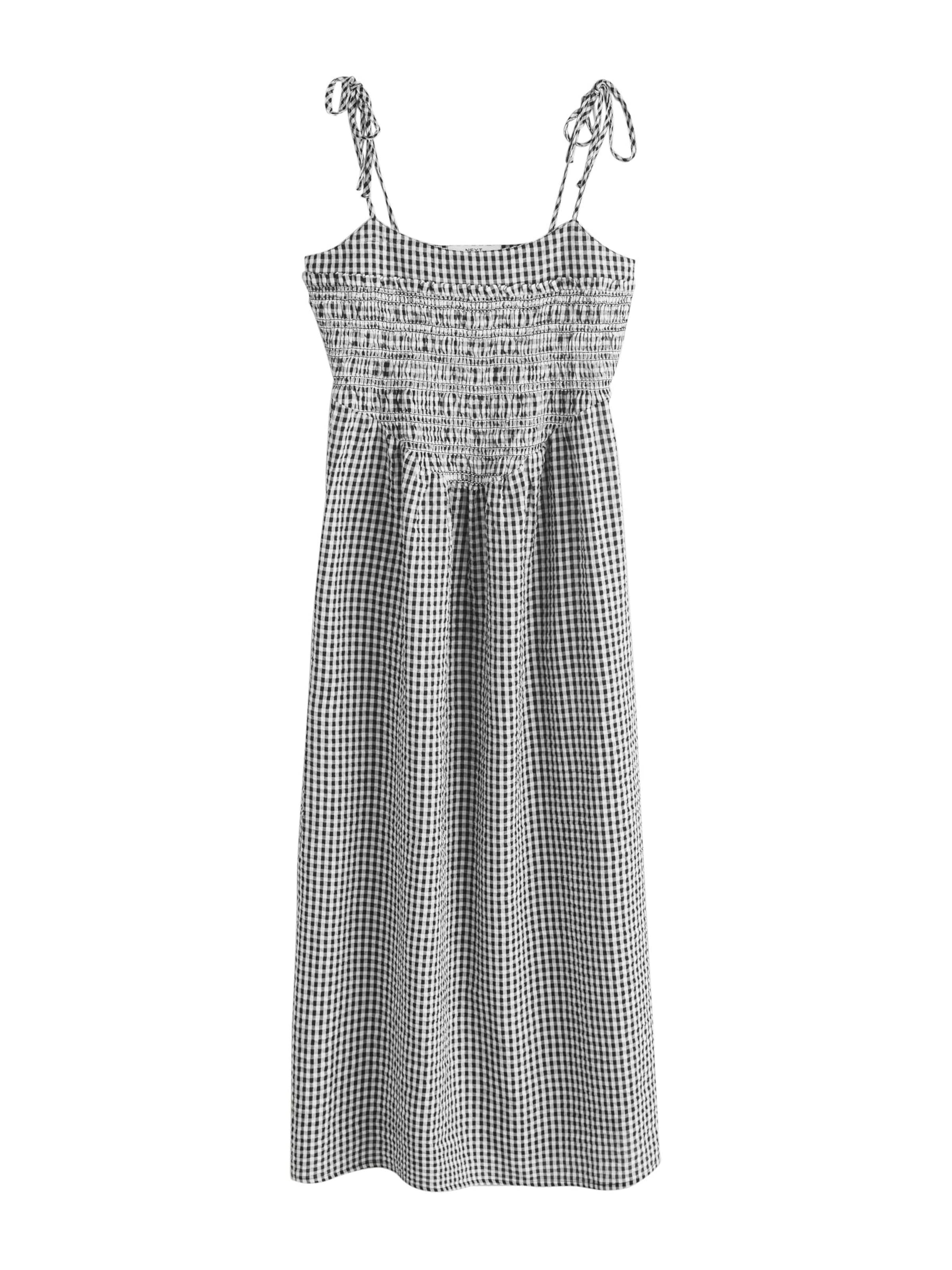 Next Robe d’été en noir / noir chiné / blanc, Vue avec produit