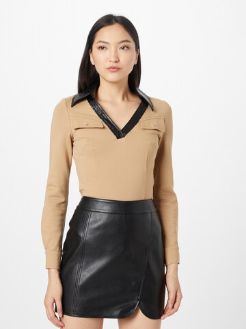 Karen Millen Shirt in Beige: front