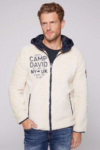 CAMP DAVID Fleecejacke in Beige: Vorderseite