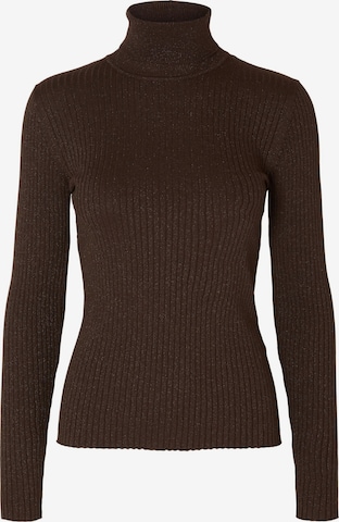 Pull-over SELECTED FEMME en marron : devant