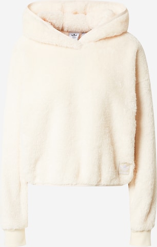 ADIDAS ORIGINALS Sweatshirt 'Essentials+ Fluffy Teddy' in White: front
