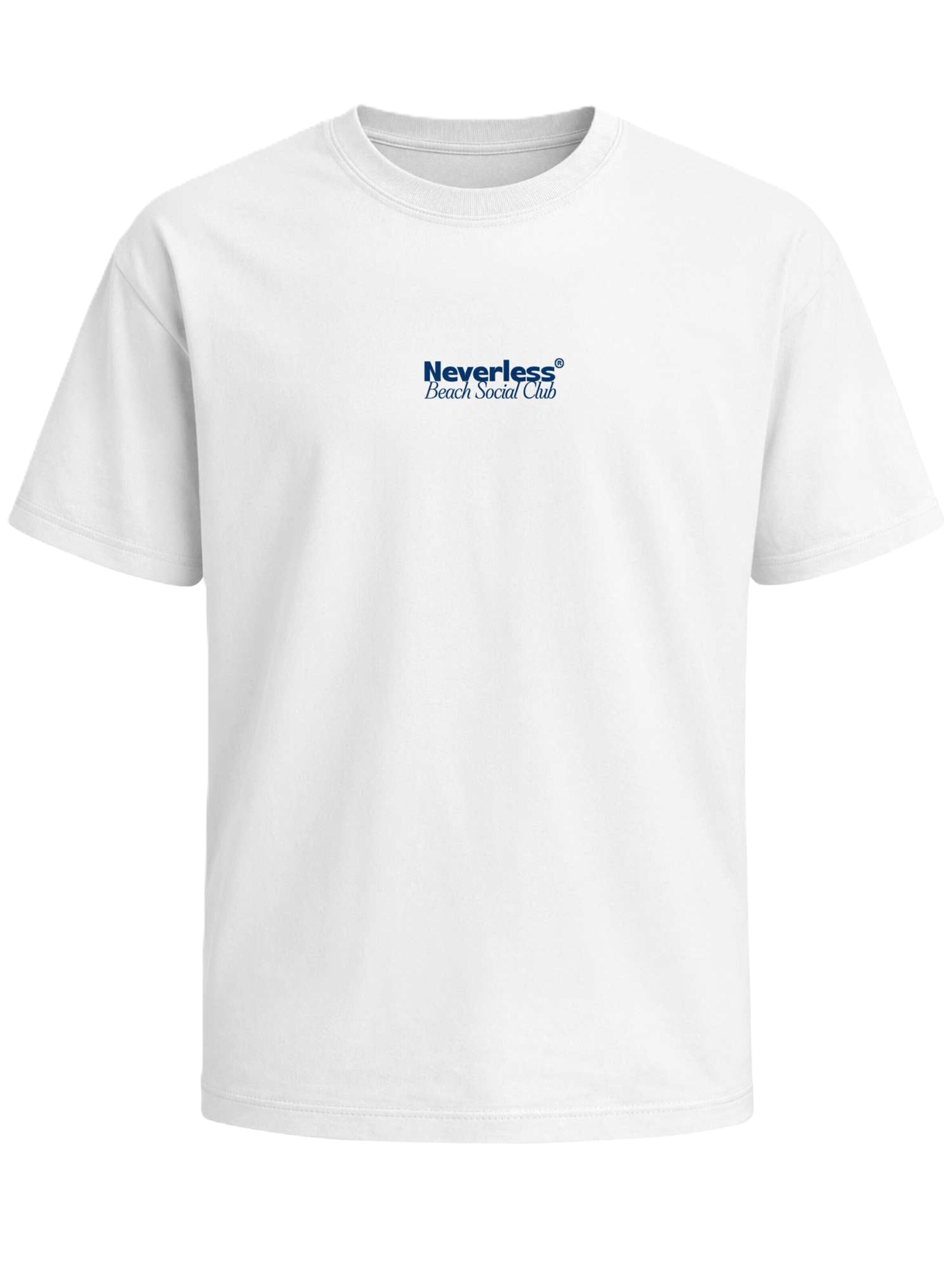 Neverless Shirt 'Beach Social Club' in White: front