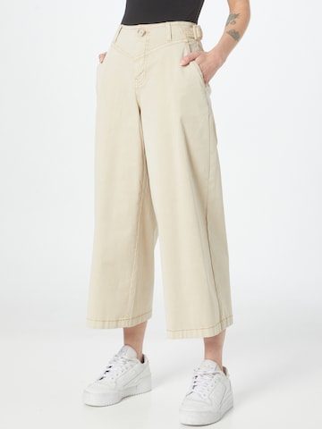 s.Oliver Wide leg Trousers in Beige: front