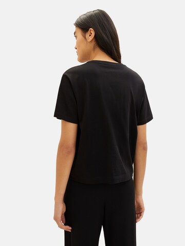 TOM TAILOR DENIM T-Shirt in Schwarz