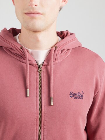 Veste de survêtement 'Essential' Superdry en rouge