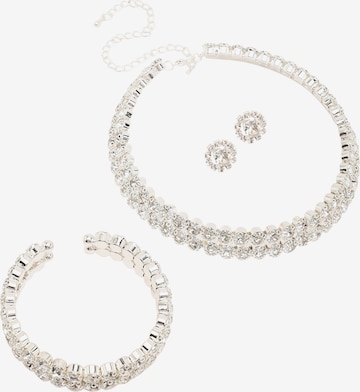 SOHI Zestaw biżuterii 'Suhail' w kolorze srebrny: przód