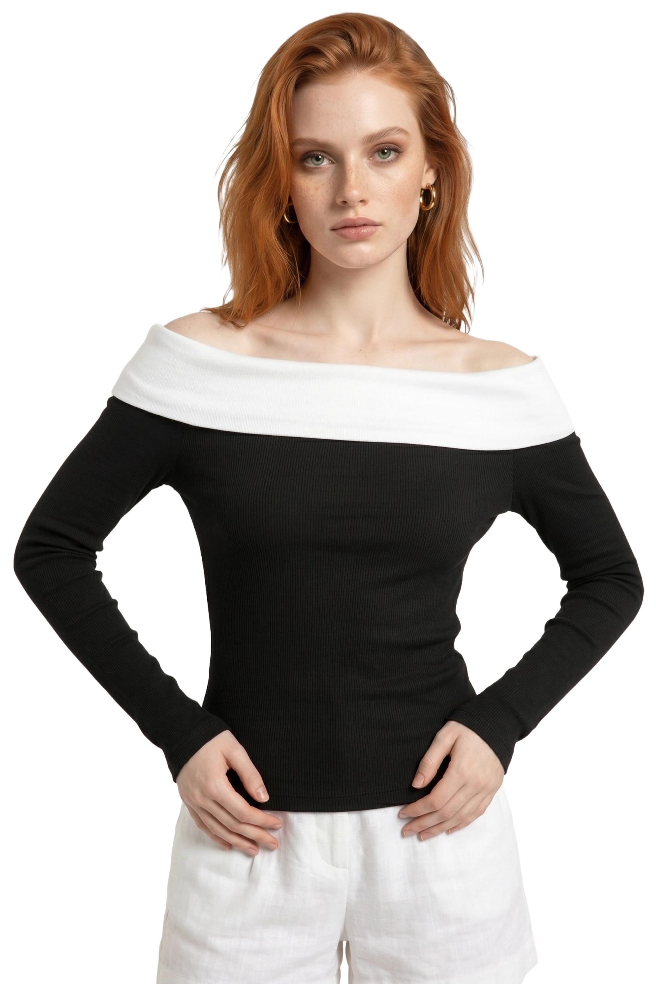 Alexa Dash Shirt in Schwarz: Vorderseite
