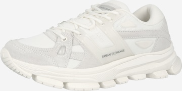 ARMANI EXCHANGE Matalavartiset tennarit 'CRASH' värissä valkoinen: etupuoli