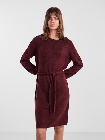 PIECES Knitted dress 'JULIANA' in Red