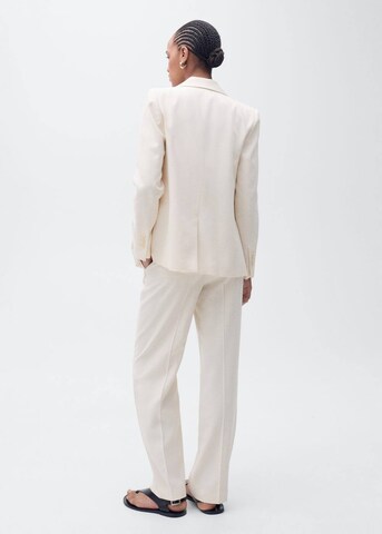 MANGO regular Bukser med fals 'TEMPO' i beige