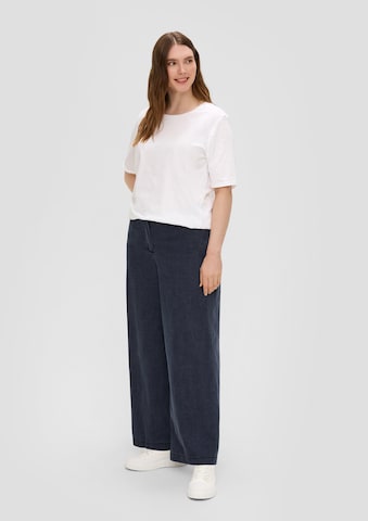 s.Oliver Red Label Plus Wide leg Broek in Blauw