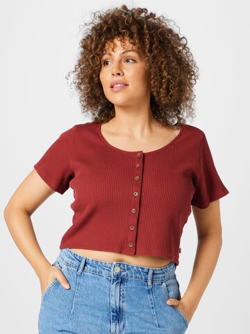 Cardigan 'PL SS Rach Top' Levi's® Plus en rouge : devant