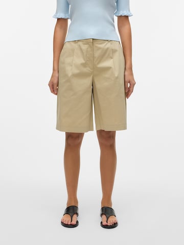 Loosefit Pantalon à pince VERO MODA en marron : devant