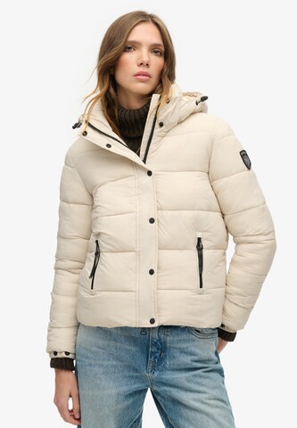 Superdry - Casaco de inverno em bege: frente