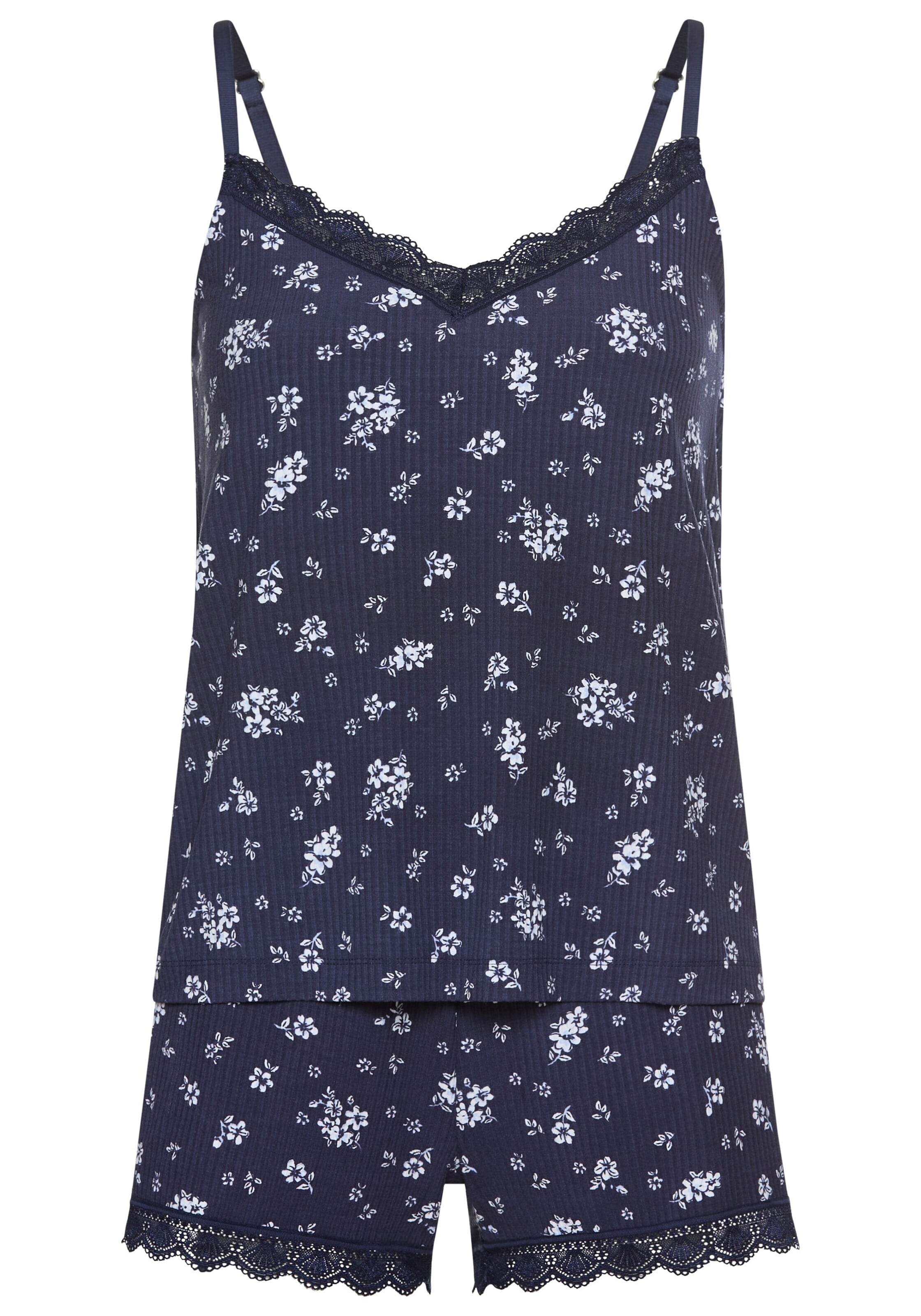 LASCANA Pizsama - kék: elől