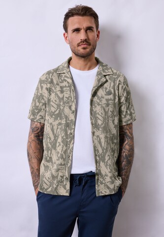 Street One MEN Regular Fit Hemd in Beige: Vorderseite