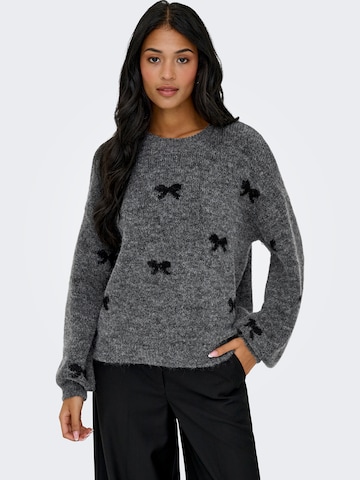 ONLY Sweater 'ONLBRUNHILDA' in Grey: front