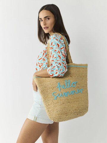 CODELLO Strandtas in Beige: voorkant