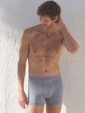 zd ZERO DEFECTS - Calzoncillo boxer 'Helios fly front boxer' en azul: frente