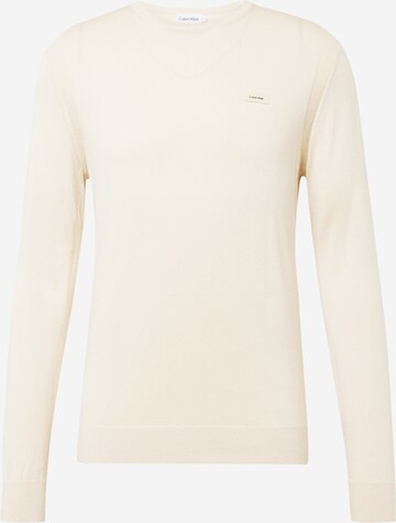 Calvin Klein Sweater in White: front