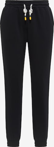 Schmuddelwedda Tapered Broek in Zwart: voorkant