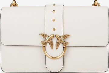 PINKO - Bolso de hombro 'Love One Classic St. Cl Vitello Seta' en blanco: frente