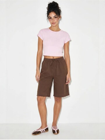 Wide leg Pantaloni 'Shorts' di Bianco Lucci in marrone
