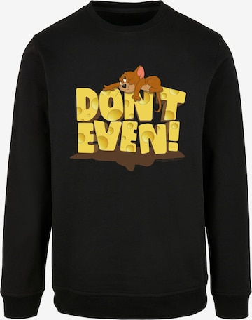 ABSOLUTE CULT Sweatshirt 'Tom And Jerry - Don't Even' in Zwart: voorkant