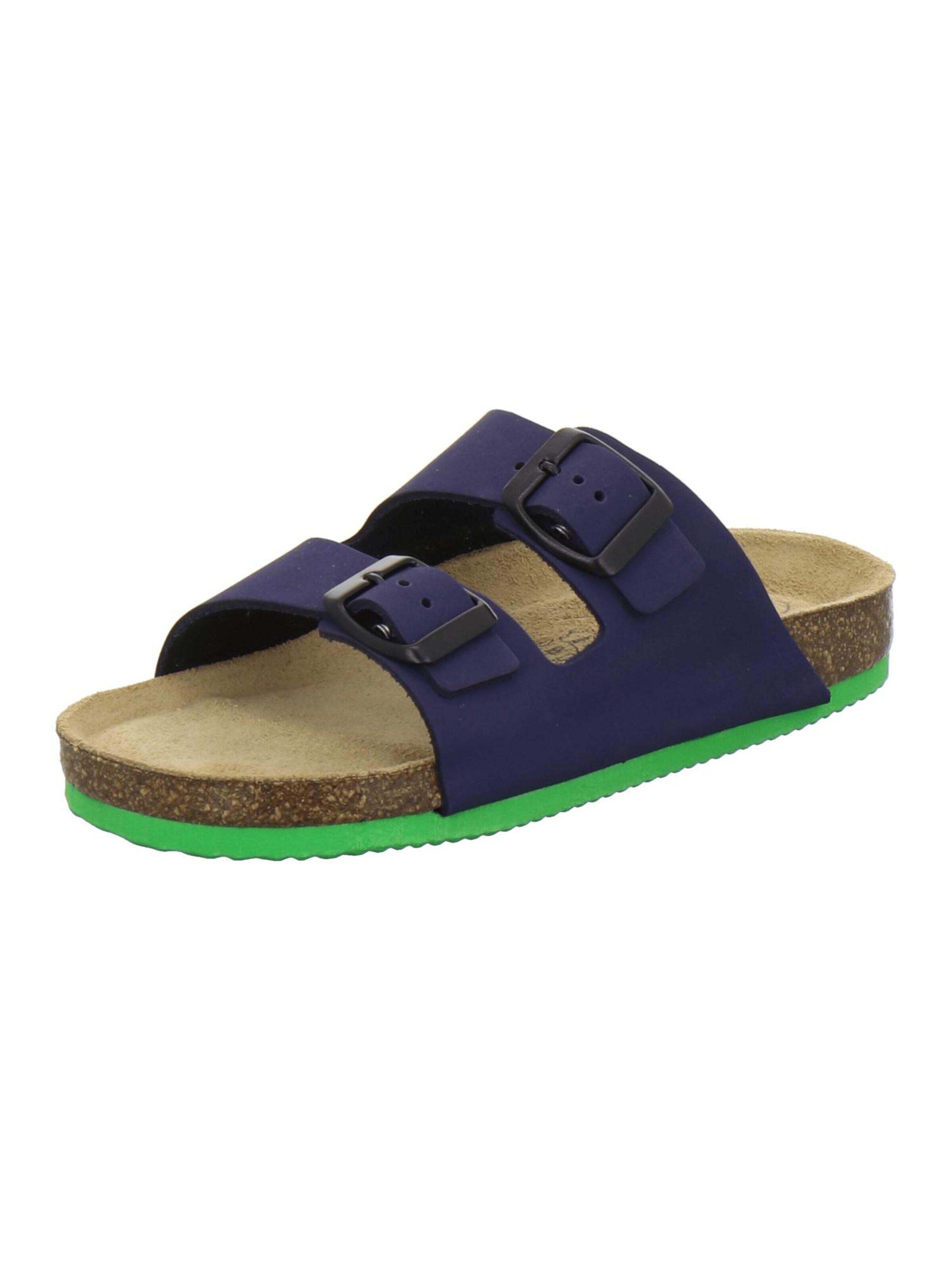 Chaussures ouvertes 'sportliche Kinder-Pantoletten Zweischnaller marine' AFS-Schuhe en bleu : devant