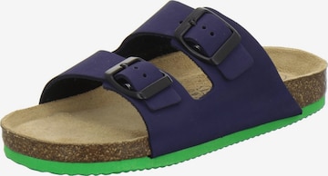 AFS-Schuhe Offene Schuhe 'sportliche Kinder-Pantoletten Zweischnaller marine' in Blau: Vorderseite