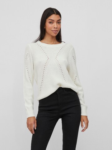 VILA Sweater in White: front