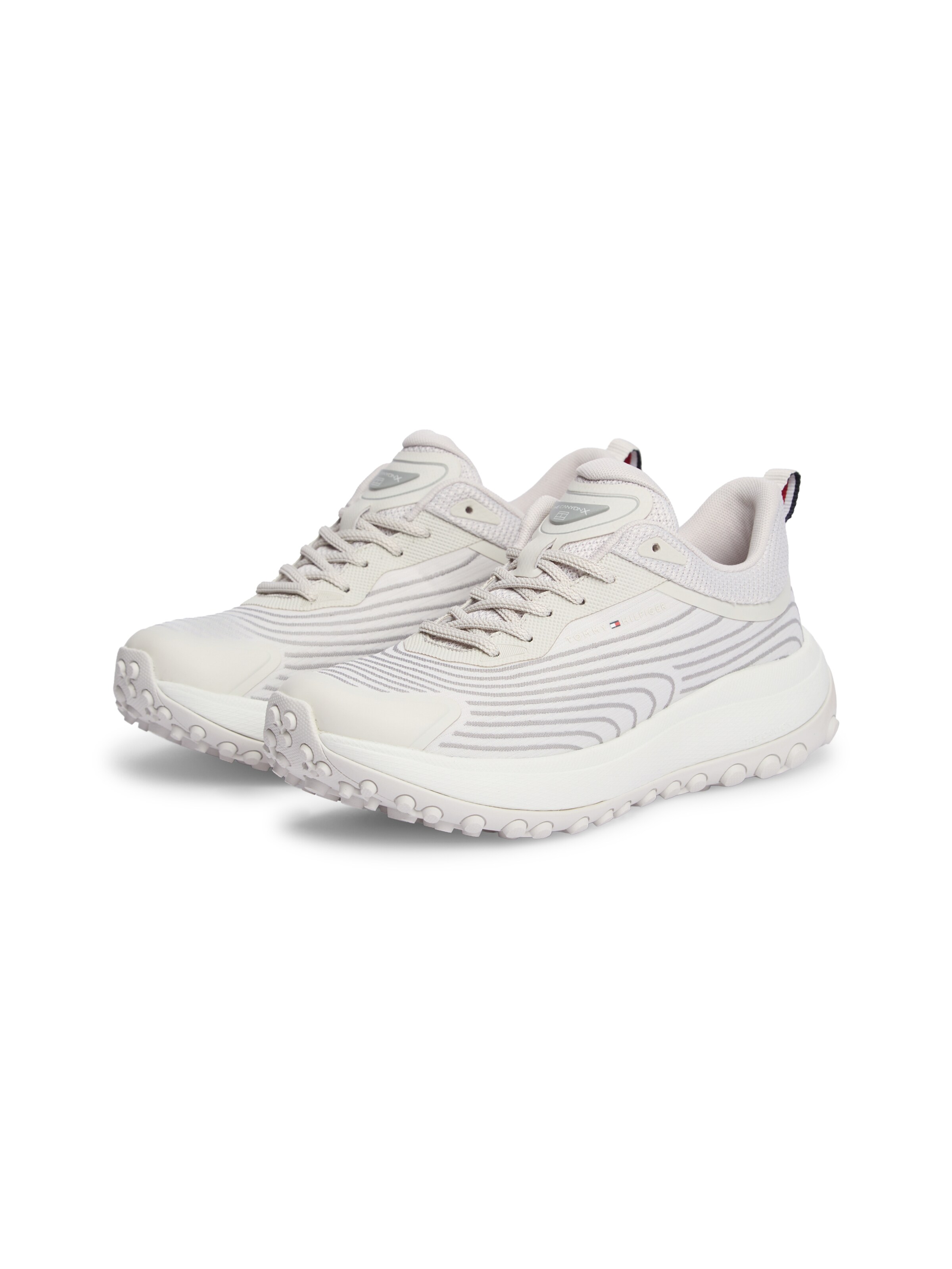 TOMMY HILFIGERNiske tenisice 'THE CANYON X KNIT' - siva boja