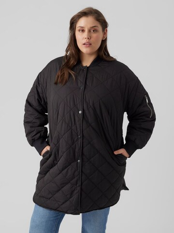 Vero Moda Curve Between-Seasons Coat in Black: front